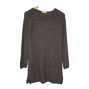 Guido Lombardi Womens Brown Alpaca Merino Wool Knit Tunic Sweater XS